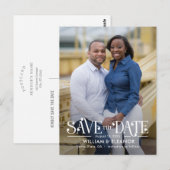 De moderne Kleur van Retro Editable sparen het Bri Briefkaart (Voorkant / Achterkant)