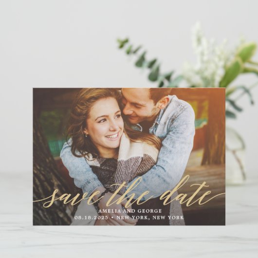 De moderne KLOOF van het Manuscript EDITABLE bewaa Bedankkaart (Staand voorkant)