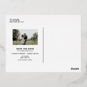 De moderne Klote Foto van de Borstel sparen de Dat Folie Uitnodiging Briefkaart (Achterkant)