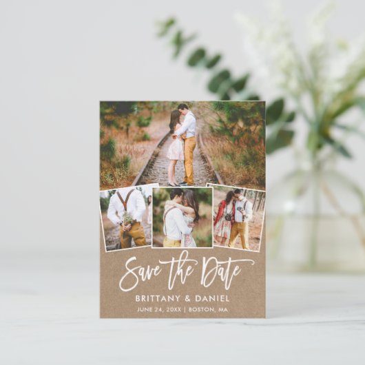 De moderne Kraft van het Manuscript van de Borstel Briefkaart (Staand voorkant)