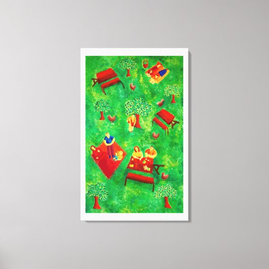 De moderne kunst van de picknick canvas afdruk (Voorkant)