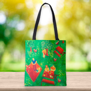 De moderne kunst van de picknick tote bag