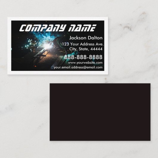 De moderne Lassendienst en Fabricatiefoto Visitekaartje (Voorkant / Achterkant)