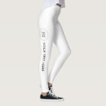 De moderne Leggings van de Sjabloon voegen de Logo<br><div class="desc">Voeg de Logo van de Naam van de Jouw tekst de Moderne Witte Leggings van de Sjabloon Elegant toe.</div>