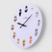 De moderne Leuke Katten van de Cartoon Grote Klok (Hoek)