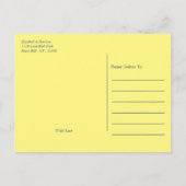 De moderne Lichten van het Koord, Geel & Wit spare Aankondigingskaart (Achterkant)