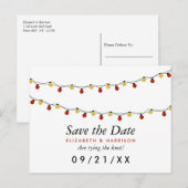 De moderne Lichten van het Koord, Rood & Goud spar Aankondigingskaart (Voorkant / Achterkant)