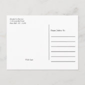 De moderne Lichten van het Koord, Rood & Goud spar Aankondigingskaart (Achterkant)