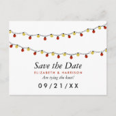 De moderne Lichten van het Koord, Rood & Goud spar Aankondigingskaart (Voorkant)