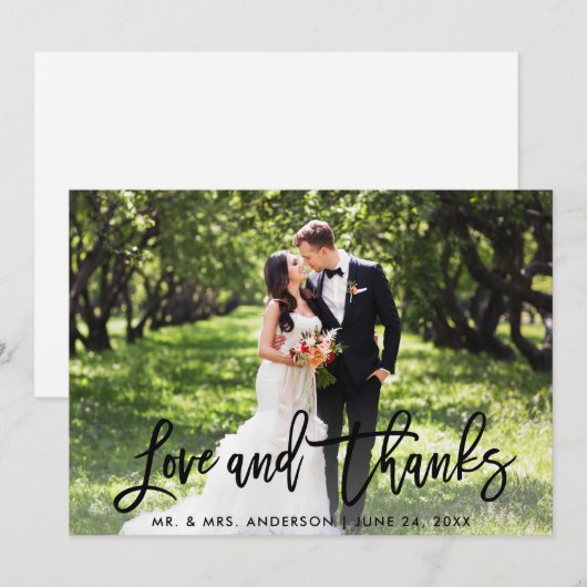 De Moderne Liefde van het Manuscript van de Borste Bedankkaart (Voorkant / Achterkant)