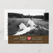 De moderne lieverd Save the Date Briefkaart (Voorkant / Achterkant)