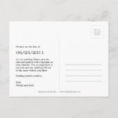 De moderne lieverd Save the Date Briefkaart (Achterkant)