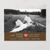 De moderne lieverd Save the Date Briefkaart (Voorkant)