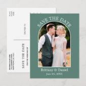 De moderne Lijst Eucalyptus Green bewaart de Datum Briefkaart (Voorkant / Achterkant)