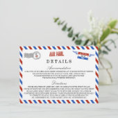 De Moderne Luchtpost Trouwcollectie Informatiekaartje (Staand voorkant)