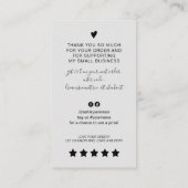 De moderne manuscript QR code grijze orde bedankt  Visitekaartje (Achterkant)