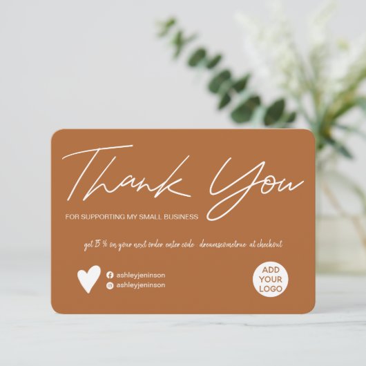 De moderne manuscript terracotta orde bedankt u (Staand voorkant)