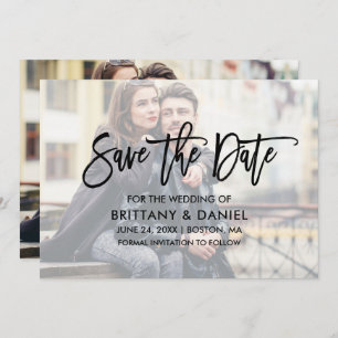 De moderne Manuscript van de Borstel bekleding spa Save The Date