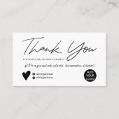 De moderne manuscriptborstel eenvoudige witte orde visitekaartje (Voorkant)