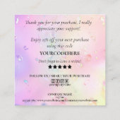 de moderne manuscriptirdescent bedankt u voor uw o vierkante visitekaartje (Achterkant)