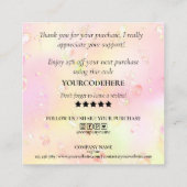 de moderne manuscriptirdescent bedankt u voor uw o vierkante visitekaartje (Achterkant)