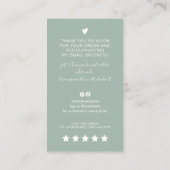 De moderne manuscriptQR de groenorde van de codeop Visitekaartje (Achterkant)