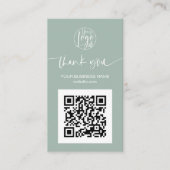De moderne manuscriptQR de groenorde van de codeop Visitekaartje (Voorkant)