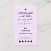 De moderne manuscriptQR de orde van de codelavende Visitekaartje (Achterkant)