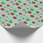 De moderne Middeleeuwen vormen Kerstrood en groen Cadeaupapier (Hoek)