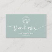 De moderne minimale blauwe het manuscriptorde van  visitekaartje (Voorkant)