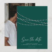 De moderne Minimale Foto van de Lichten van het Ko Save The Date (Voorkant / Achterkant)