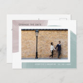 De moderne Minimale Foto van de Waterverf Verander Briefkaart (Voorkant / Achterkant)