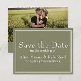 De moderne Minimale Groene Foto van de Grens spare