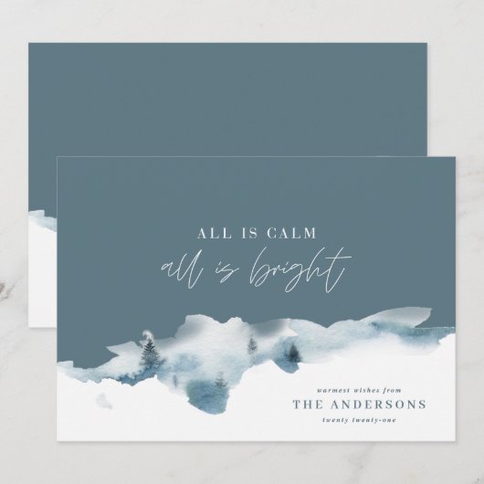 De moderne minimale kerstvakantie is kalm (Voorkant / Achterkant)