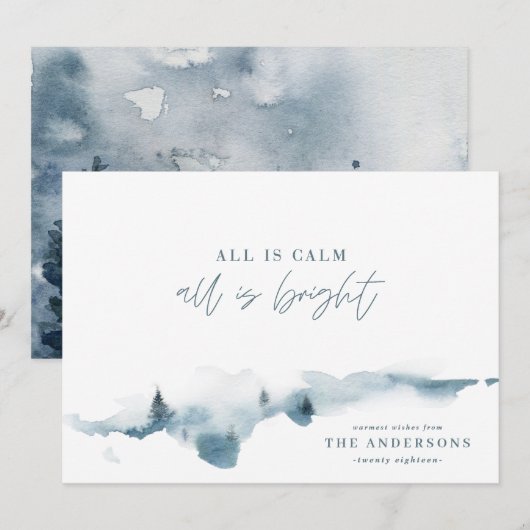 De moderne minimale kerstvakantie is kalm (Voorkant / Achterkant)