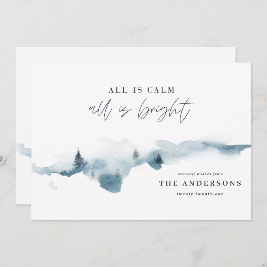 De moderne minimale kerstvakantie is kalm (Voorkant / Achterkant)