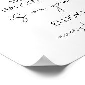 De moderne minimalistische Drinken van het huwelij Poster (Hoek)