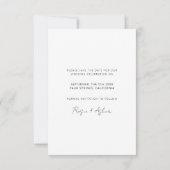 De moderne Minimalistische Foto van het Manuscript Save The Date (Achterkant)