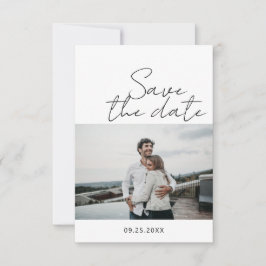 De moderne Minimalistische Foto van het Manuscript Save The Date
