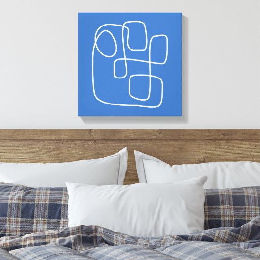 De moderne, minimalistische kunsttekening van de l canvas afdruk (Insitu (Slaapkamer))