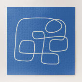 De moderne, minimalistische kunsttekening van de l legpuzzel (Horizontaal)