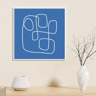 De moderne, minimalistische kunsttekening van de l poster