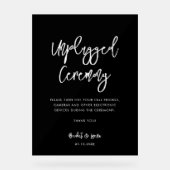 De moderne, moderne, zwarte, niet-aangesloten cere acryl bord (Voorkant)