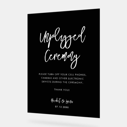 De moderne, moderne, zwarte, niet-aangesloten cere acryl bord (Hoek)