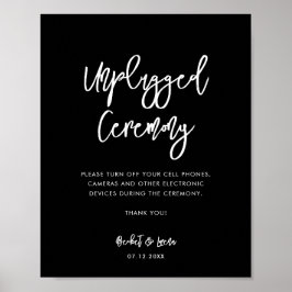 De moderne, moderne, zwarte, niet-aangesloten cere poster