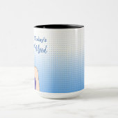 De moderne Mood, Retro Lady die de vogel overspoel Mok (Midden)