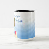 De moderne Mood, Retro Lady die de vogel overspoel Mok (Midden)