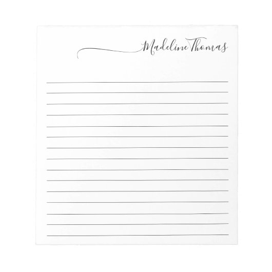 De moderne Naam van de Kalligrafie van het Manuscr Notitieblok (Voorkant)