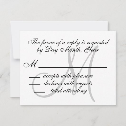 De moderne Namen van het Monogram van de Kaart van (Achterkant)