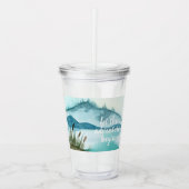 De moderne Natuur van de Waterverf laat het avontu Acryl Drinkbeker (Voorkant)